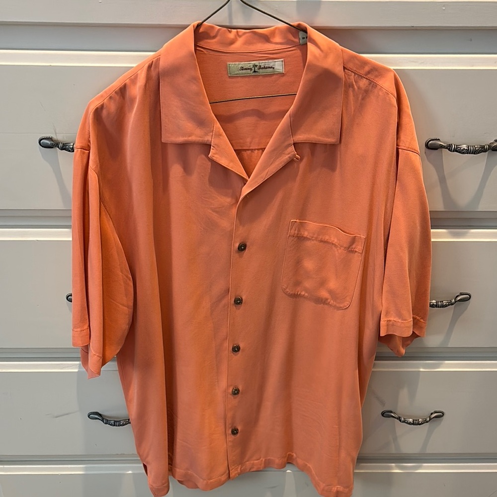 Men's Orange Short Sleeve Shirt